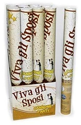 Aurora Store SPARACORIANDOLI Matrimonio Tubo Cannone 60cm Festa SPOSI Bianco Party Wedding