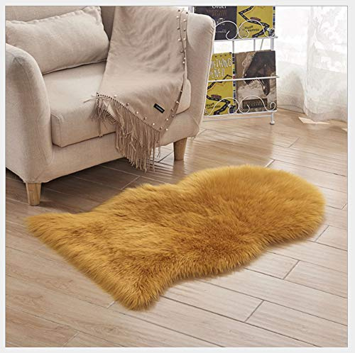 QIKEGooods Floor Fuax Fur Soft Fluffy Faux Sheepskin Shaggy Carpet Mat for Living Room Bedroom Sofa Chair