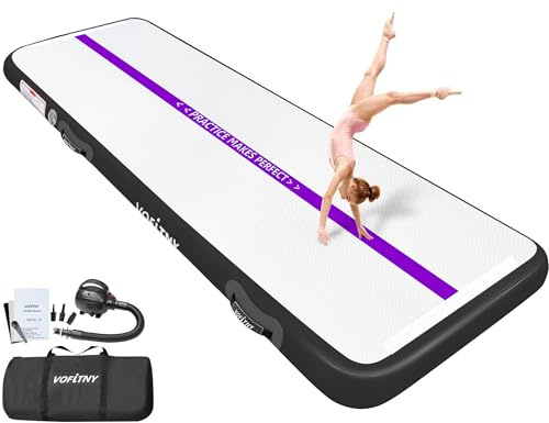 VOFiTNY Aufblasbare Turnmatte 10/20 cm Dicke Gymnastikmatte 3/4/5/6 m Trainingsmatte Tumbling Matten für den Hausgebrauch/Park und Wasser Yoga Matte