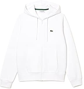 Lacoste Herren Long Sleeve Solid Pop Over Fleece Hoodie Kapuzenpullover (1er Pack)