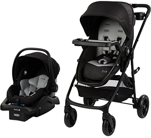 Safety 1st Grow and Go Flex 8-in-1 Car Seat Stroller Combo, Baby Stroller Travel Systems for Infants 4-30 lbs, Stroller and Carseat Combo Set, Foundry