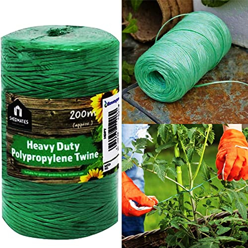 NTI 200M KINGFISHER Green Polypropylene Twine | HEAVY DUTY | Weatherproof | Garden | Strong | String | Support | DIY | Plant | Tie | Farming | Planting | Flowers | Fruits | UK FREE P&P (HDPT-KF)