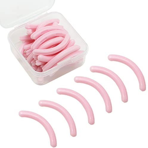 Silicone Eyelash Curler Replacement Pads - Universal Refills, 24 Piece (Pink)