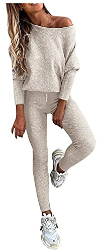 Survêtement de jogging pour femme, ensemble 2 pièces - Ensemble de loisirs - Survêtement de sport 2 pièces - Ensemble de sweatshirt colorblock + pantalon de jogging - Vêtements de sport - Costume de
