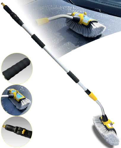 Théo Brosse de Lavage de Voiture Télescopique 180cm, Réservoir de Shampooing intégré, Equipement de Lavage Voitures, SUV, Caravanes, Camions, Camping-Cars ...