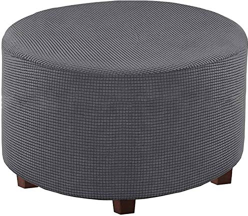 Meigeh Runde Hockerbezug Osmanische Bezüge Hockerbezug Rund Pouffe Schonbezug Hocker Abdeckung Fußhocker Runde Hocker Ottomane Bezug