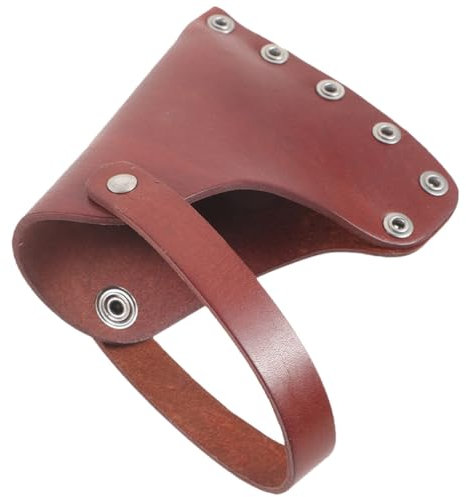 Uonlytech Leather Sheath Cover Camping Sleeve Head Protector for Outdoor