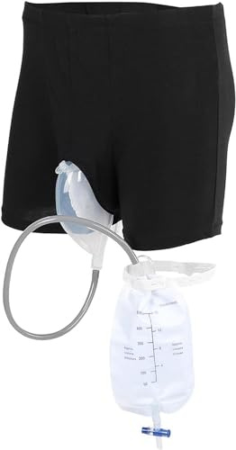 Catetere Esterno Da Uomo Con Sacchetto Di Raccolta Per L’urina, Pantaloni Per Sacche Di Urina Da Incontinenza Indossabili Borsa Per Pipì Prova Di Perdite Collezionista Di Urina ( Size : Medium (69-92c