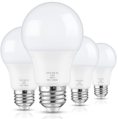 Maylaywood A19 LED Light Bulb 60W Equivalent, Dimmable 5000K Daylight White