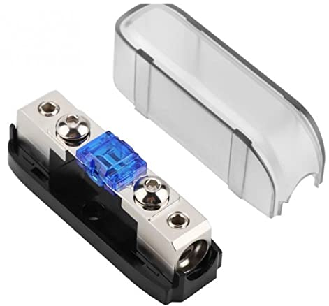 Auto-Audio-Sicherung, Stromsicherungshalter, 30–150 A, Stereo-Audio, Einzelweg, AGU-Sicherungshalter, Stromverteilungsblock, Sicherungskasten, Auto-Sicherung Quarzkristall(100a)