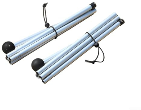 PNAJFUEL Zeltstange, Zeltplanenstangen, Teleskopische Verstellbare Aluminium-Camping-Markisenstangen, Zeltzubehör, Verstellbare Überdachungsstangen Für Camping/Flat Head 2M