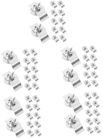 SEWOART 60 Ensembles Accessoires pour lavabos sous plan Fixations d'évier Clips pour évier Clips de lavabo clip d'évier sous plan réparation d'évier en porcelaine Acier inoxydable Silver