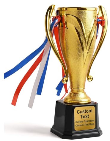 esmen Trofeo in Metallo, Trofeo Coppa d'oro con Incisione Personalizzata, trofei Personalizzati per Campionati Personalizzati per la premiazione dei Vincitori