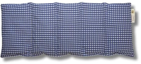 Franzis Nähstube I Dinkelkissen I 50x20cm I kariert blau I 100% Baumwolle I Körnerkissen I Schmerzlinderung I Wärmekissen für Mikrowelle I Kältekissen