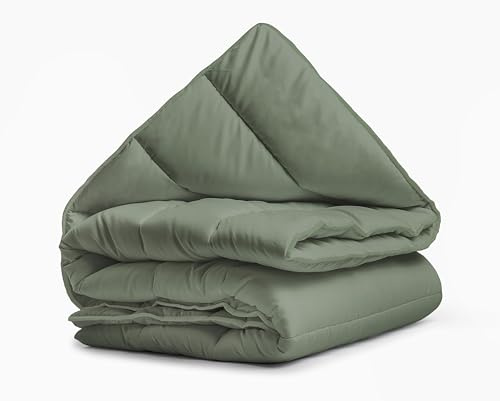 Sleeptime Bettdecke - Grün - 200 x 200 - Waschbare Bettdecke - Mit Kissenbezug - 4 Jahreszeiten