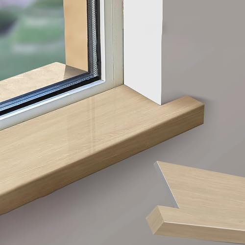 Davanzale Interno Finestra Davanzale per Finestre Piano di Lavoro con Venature Del Legno, Pannelli di Copertura per Davanzali in Legno per Ristrutturazione Finestre Domestiche, Cappuccio(110X15cm (43
