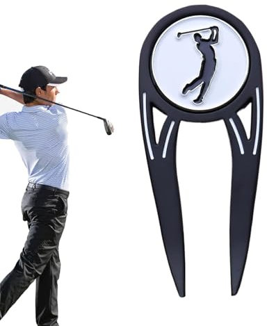 Golf Pitchgabel und Ballmarker,Golf Pitchgabel | Magnetisches Reparaturwerkzeug für Pitchgabeln aus Metall - Turf Fork Putting Alignment Green Pitchgabel für Golfer