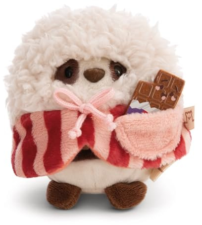 NICI Kuscheltier Panda Kono 8cm mit Schokolade & Popcornkostüm in Geschenkbox - weiß - Stofftier aus weichem Plüsch, niedliches Plüschtier zum Kuscheln und Spielen, für Kinder & Erwachsene - 61654