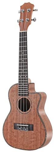 Hawaiian Mahogny akustisk-elektrisk gitarr, 4 strängar, med inbyggd pickup