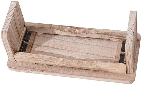 JUMPLAWN Meditationsbank Klappbar Holz Rutschfester Kniemattenhocker Kleiner Meditationshocker Stabil für Yoga Entspannung Tragbar für Reisen und Indoor