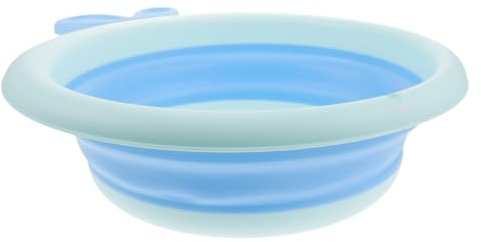 BUGUUYO Faltbare Babybadewanne aus Kunststoff Platzsparendes Design für Camping und Reisen Vielseitig Einsetzbar für Gesichts und Haarwaschen Niedliches Cartoon Drachen