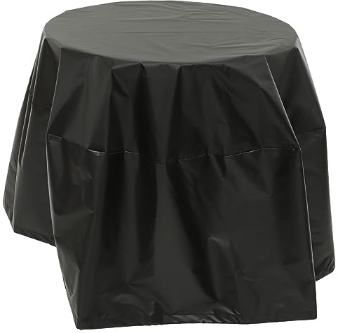 GARIOUANS Cubierta Protectora para Barbacoa Redonda De Jardín para Exteriores, Funda Ajustable para Parrilla De Gas, Resistente Al Sol y Lluvia, Cobertura Total para Fogatas y Patios