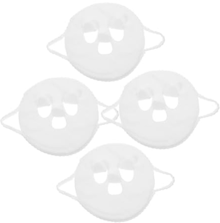 Homoyoyo 4 pièces Masque Visage Chaud Froid Ultra Doux Serviettes Spa Réutilisables pour Soin Peau Femmes Filles à Domicile