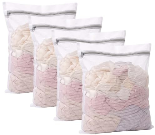 FIGCY Wäschenetz für Waschmaschine, 4er Pack Große Wäschebeutel für Feinwäsche (38x30cm), Pullover, Kleider und Jacken