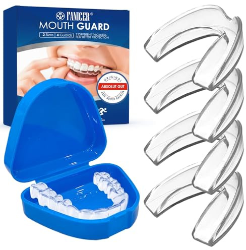 4 Piezas Férulas Descarga Bruxismo,Férula Dental Transparente para Dormir | Prevenir el Bruxismo, Dispositivos Anti Ronquidos para Detener Los Ronquidos, Reduce Ronquido, Unisex Adultos