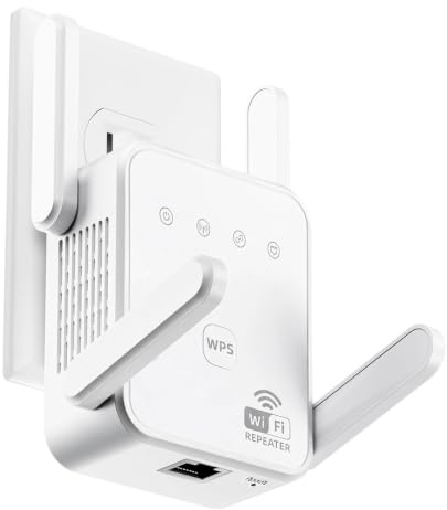 Ripetitore Wifi,1200Mbps WiFi Extender Dual Band 2.4GHz/5GHz | Mi 4 externen Antennen,mit Repeater/AP-Modus,LAN/WAN-Port,Kompatibel mit Allen Geräten，Ampia copertura
