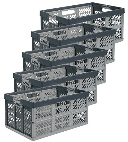 keeeper 5 x Profi-Klappbox ”Ben” (45 Liter/PP/grau-anthrazit)