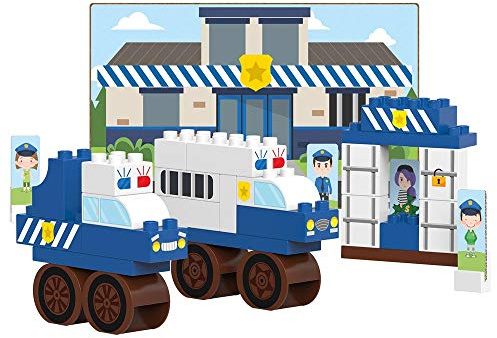 BIOBUDDI BB-0129 Station de Police 32 Blocs Multicolore