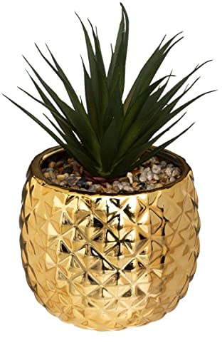 Atmosphera - Planta Artificial Piña - H21 cm - Dorado