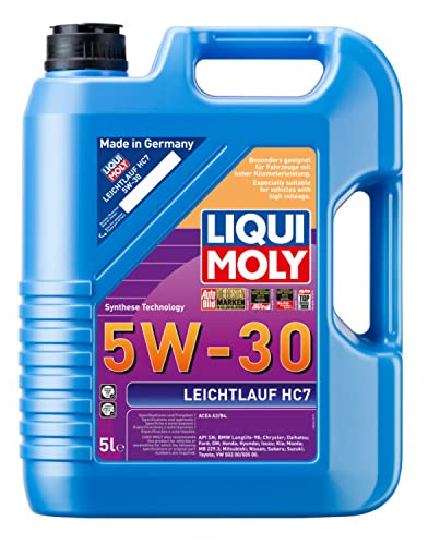 LIQUI MOLY Motoröl 5W-30 Leichtlauf Vollsynthetiköl Motor Öl ACEA A3/B4 API SN HC7 5L Kompatibel mit VW Golf VII Schrägheck 5G1, BQ1, BE1, BE2 Golf IV Schrägheck 1J1 GOLF VI 5K1 Golf V Schrägheck 1K1