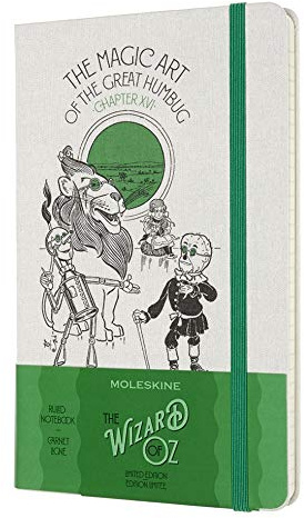 Moleskine - Taccuino in Edizione Limitata Il Mago di Oz, Notebook a Tema Arte Magica, Layout a Righe, Copertina Rigida in Tessuto, Formato Large 13 x 21 cm, Colore Giallo, 240 Pagine