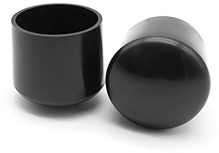 Enkotrade 4er Set Gleitkappen Stuhlbeinkappen, für Außenrohr Ø 25 mm, Rohrabdeckung aus hochwertigem Polyethylen Kunststoff, Kappe, Endkappe