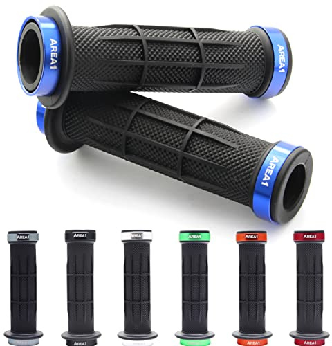 Universal Fahrradgriffe, E-Bike Lenkergriffe Quad Griffe ATV Griffgummis 2 x 22mm (Stripe) (Blau)