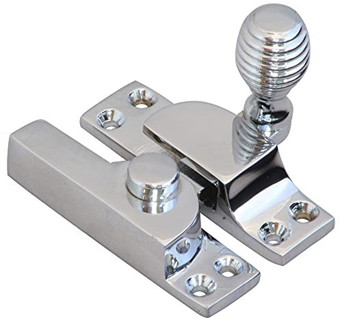 Sash Window Fastener - BRASS OR CHROME | Beehive (Polished Chrome)