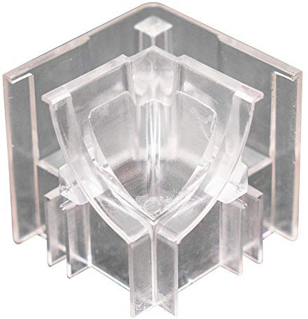 Shower or Bath Screen Door Seal | Fits 4, 5 or 6mm Glass | Seals Gaps of Up to 12mm | 80cm, 90cm, 140cm, 2m or 2.6m Long | SEAL004 (Corner Piece, Clear)