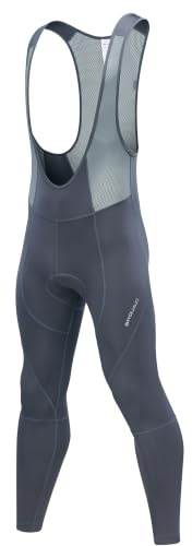 qualidyne Herren Radsport Trägerhose 3D Gepolstert Winter Thermo Kaltes Wetter Fahrrad Trägerhose Biking Fahrrad Lange Leggings