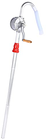 Ausla Fasspumpe, hochwertige 200L Fasspumpe für Benzinkraftstoff, Silber, Aluminiumlegierung, Modern Industrial, Handbetrieben, 124 cm, Pumpe