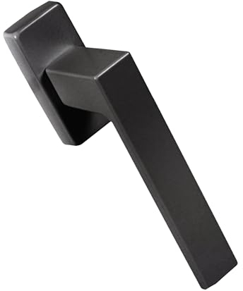 Gedotec Aluminium Türbeschlag - Fenstergriff anthrazit Fensterolive auf Oval-Rosette | 1 Stk Drehkipp-Rasterolive ohne Schließzylinder | PUSH 1317 | Fensterbeschlag für Fenster + Befestigungsmaterial