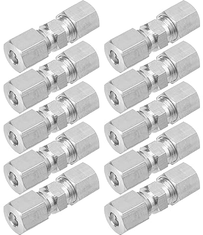 Nizirioo Conector de cable de freno de 4,75 mm, 10 unidades, conector de línea de freno sin rebordear, conector de línea de freno de 4,75 mm para línea de freno, cobre y acero