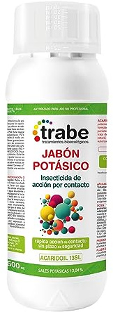 GROWMANIA Insecticida Jabón Potásico de Trabe de 500 ML | Protección de Cultivos y Plantas frente Plagas de forma Natural