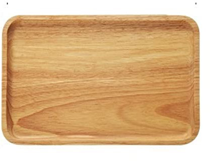 OQHAIR Vassoi Piatto da Dessert in Legno Pane alla Frutta Piatti in Legno Rettangolo Piattino Rotondo Vassoio da tè Stoccaggio Piatto per Pallet Stoviglie (Size : Medium)