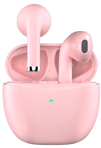 WATCHEM Wireless Earbuds Pink – Bluetooth 5.0 TWS In-Ear Headphones, IPX5 Waterproof Earphones, Fast Charging Case, Lightweight, Stylish, Small Fit, Sports & Gym Ready