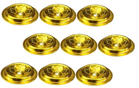 Homoyoyo 9St Ölschwimmer Öllampe Kerzenhalter agal vilakku Zentrierung Butter Docht Zubehör verankern schwimmende Halter für Lampenöl Lotus buddhistische Lieferungen Altar Glas goldener Tee