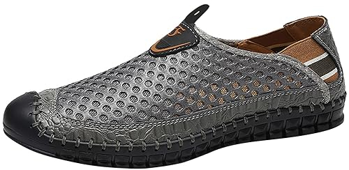 Chaussures en Maille pour Homme, Blanches, Baskets pour Homme, Pointure 46, Marron, Chaussures de Sport Confortables, Respirantes, antidérapantes, à Enfiler, à Semelle Plate, Couleur Unie, Chaussures