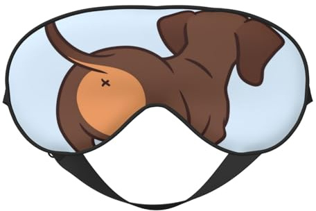 Augenmasken, verstellbare Schlafmaske, Augenabdeckung, Augenschutz, Schattenabdeckung zum Schlafen, Schichtarbeit,Süßer Dackel