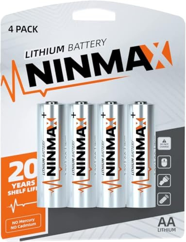 NINMAX® Lithium AA Batteries 30 Pack, 3500mAh 1.5V Longest Lasting Double A Battery for High-Tech Devices【Non-Rechargeable】